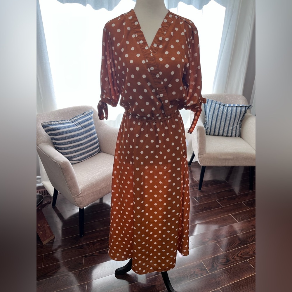 Brown Polka Dot Dress